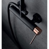 Conjunto monomando ducha MILOS STICK negro oro rosa - BDYS045/NOR 3