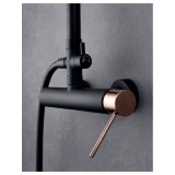 Conjunto monomando ducha MILOS STICK negro oro rosa - BDYS045/NOR 4
