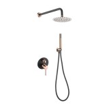 Kit monomando ducha empotrado 2-vías MILOS negro oro rosa - GPMS045/NOR 1