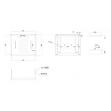 Rociador ducha IMEX cuadrado 59x48 cm. negro mate - RDG590-P/NG