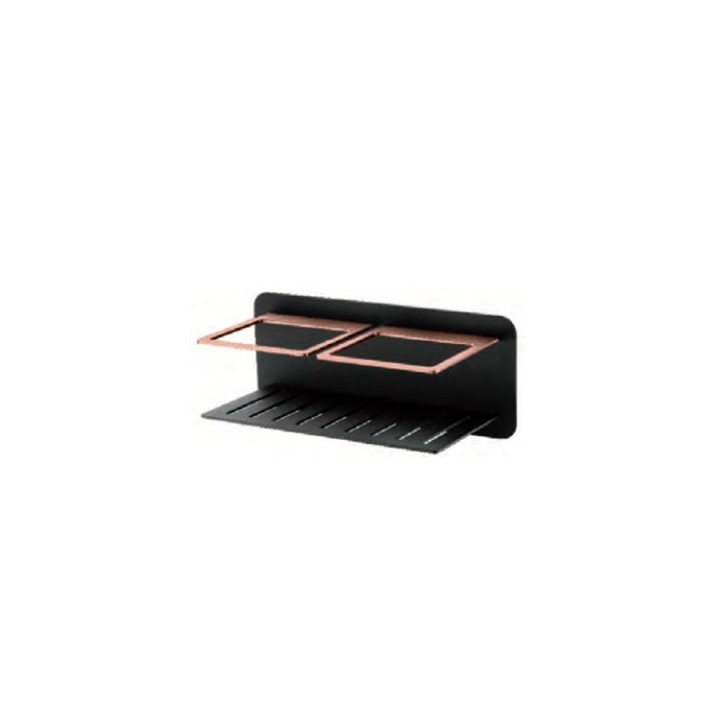 Jabonera frontal IMAN negro oro rosa- ADI011/NOR- Imex
