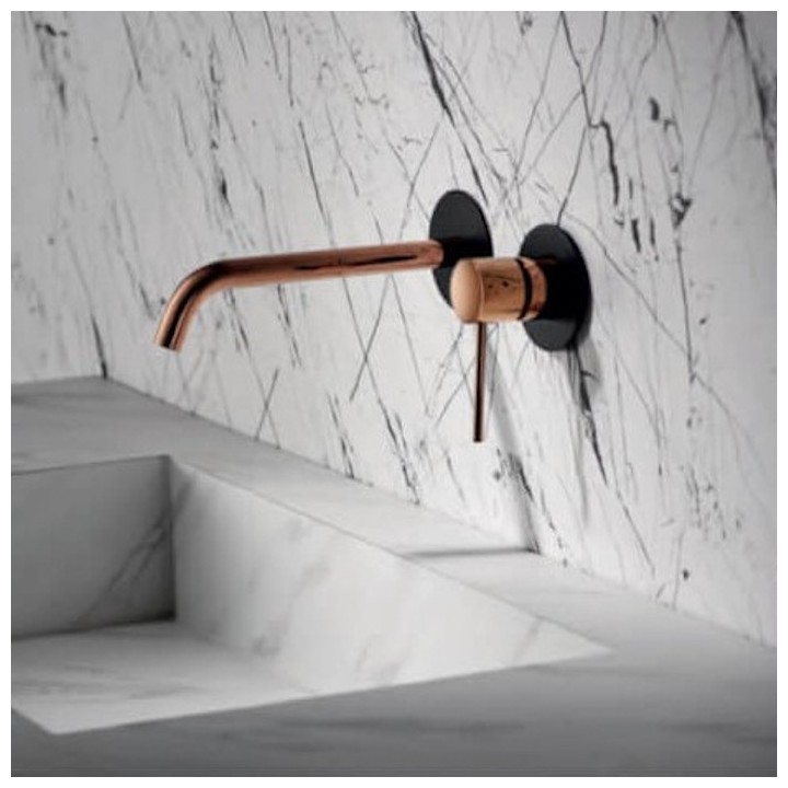 Monomando lavabo empotrado MILOS STICK negro oro rosa - GLIS045/NOR 2