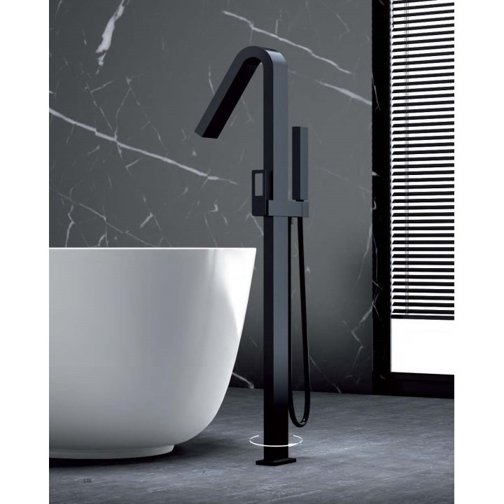 Monomando baño-ducha a suelo SUECIA negro mate - BBEC32/NG 3