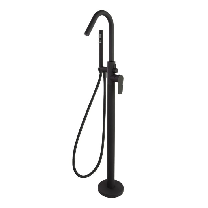 Monomando baño-ducha a suelo ALEXIA negro mate - 368503DNM 1