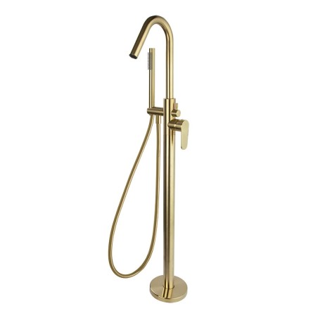 Monomando baño-ducha a suelo ALEXIA oro cepillado - 368503DOC - Ramón Soler