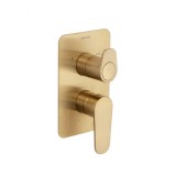 Monomando ducha empotrado 2-vías ALEXIA oro cepillado - 361502SOC 1