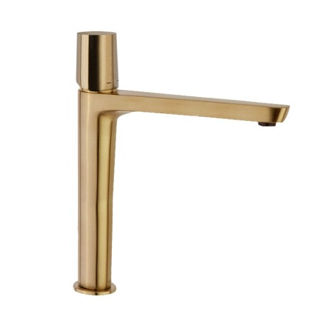 Monomando lavabo alto TZAR oro cepillado - 340201OC