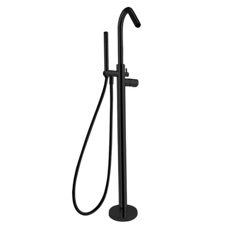 Monomando baño-ducha a suelo TZAR negro mate - 348503DNM