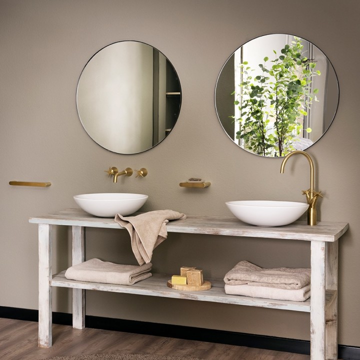 Bimando Lavabo alto ADAGIO oro cepillado - 911001OC 3