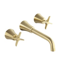 Bimando Lavabo Empotrado ADAGIO oro cepillado - 912001OC 1