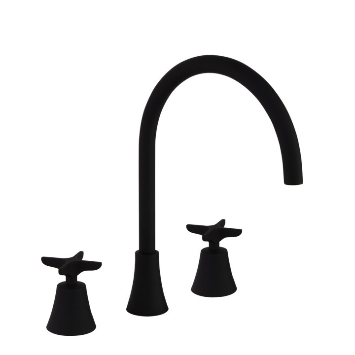 Bimando lavabo repisa ADAGIO negro mate - 914201NM 1