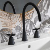Bimando lavabo repisa ADAGIO negro mate - 914201NM 3