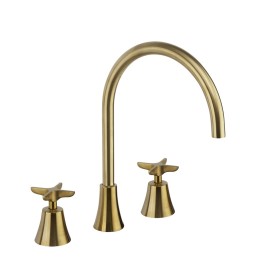 Bimando lavabo repisa ADAGIO oro cepillado - 914201OC 1
