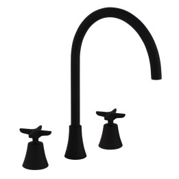 Bimando lavabo alto repisa ADAGIO negro mate - 914202NM 1