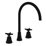 Bimando lavabo alto repisa ADAGIO negro mate - 914202NM 1