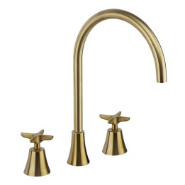 Bimando lavabo alto repisa ADAGIO Oro Cepillado - 914202OC 1