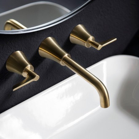 Bimando Lavabo Empotrado ADAGIO oro cepillado - 912001MLOC