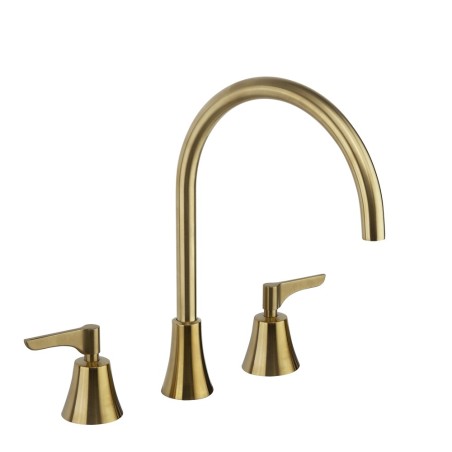 Bimando lavabo repisa ADAGIO oro cepillado - 914201MLNM - Ramón Soler
