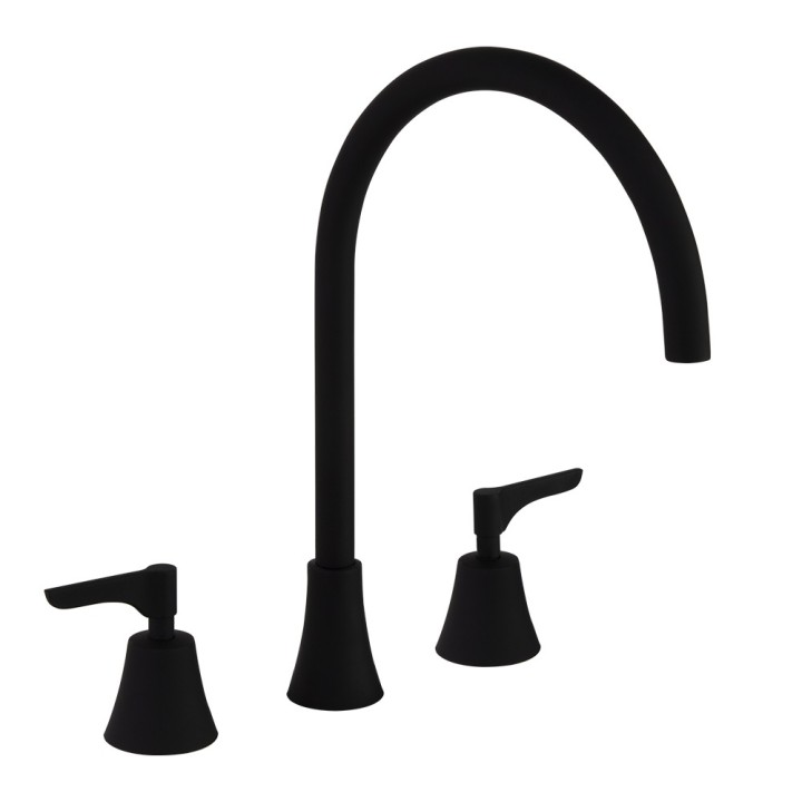 Bimando lavabo alto repisa ADAGIO negro mate - 914202MLNM 1