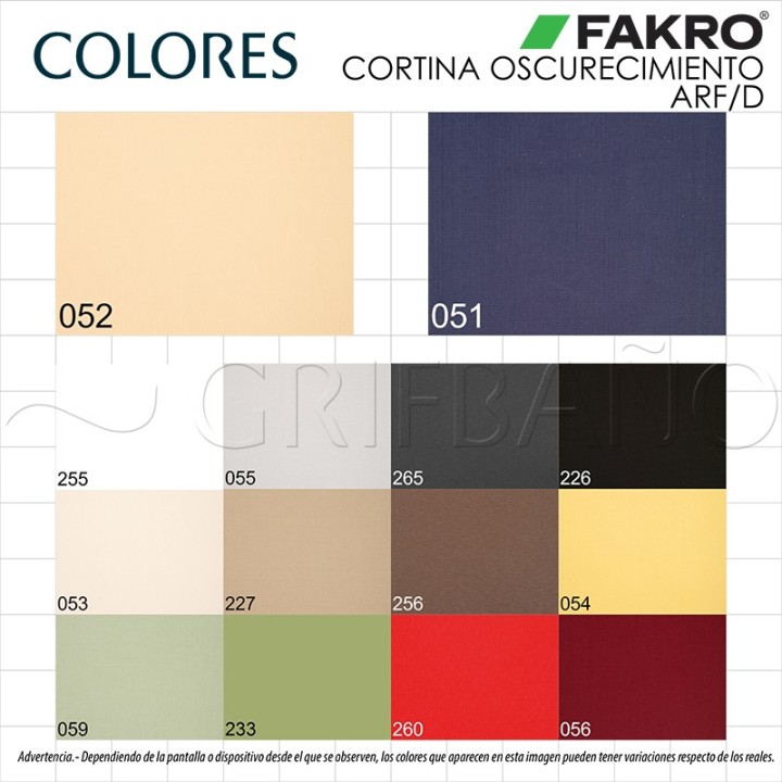 Cortina de oscurecimiento para ventana cubierta plana FAKRO ARF/D 2