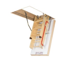 Escalera escamoteable de tramos de madera LWT Passive House - Fakro 1