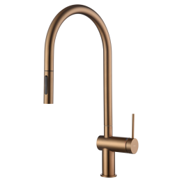 Monomando fregadero BERNA caño extraíble oro rosa cepillado - GCE026/ORC 1
