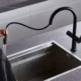 Monomando fregadero caño extraible TURÍN negro mate - GCE021/NG