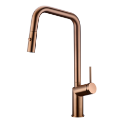 Monomando fregadero caño extraible BONN oro rosa cepillado - GCE024/ORC