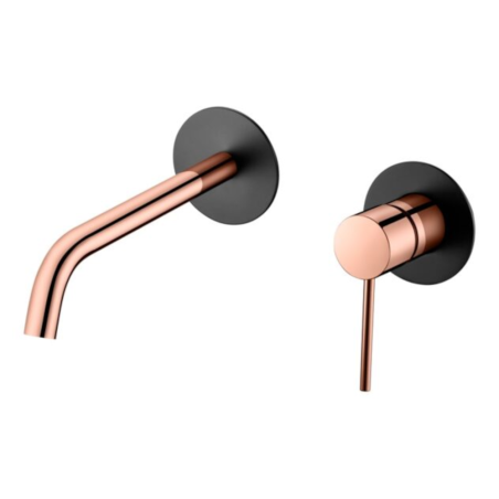 Monomando lavabo empotrado MILOS negro oro rosa - GLIS045/NOR - Imex
