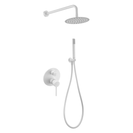 Kit monomando ducha empotrado 2-vías MILOS blanco mate - GPMS045/BL 1