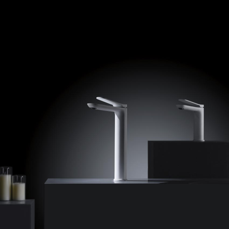 Monomando lavabo DINAMARCA blanco mate - BDR031-1BL