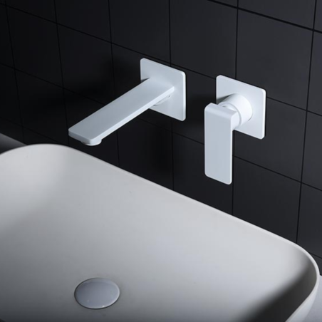 Monomando lavabo empotrado FIYI blanco mate - GLF016/BL