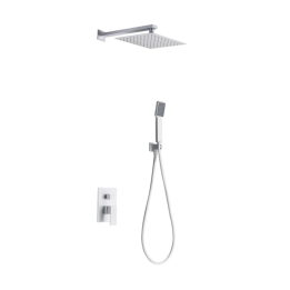 Kit monomando ducha empotrado 2-vías DUBLIN blanco mate - GPE006/BL 1