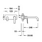 Monomando lavabo empotrado FUJI-TRES cromo - 2813002*