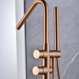 Monomando baño-ducha a suelo CORCEGA oro rosa cepillado - BBECO1/ORC 4