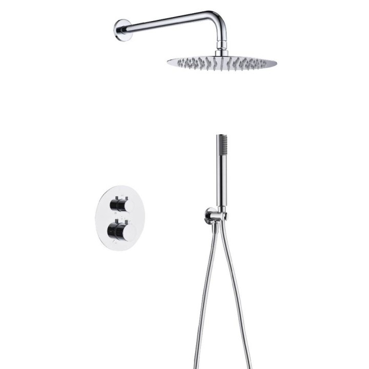 Kit termostático ducha empotrado 2-vías MONZA cromo - GTM039 1