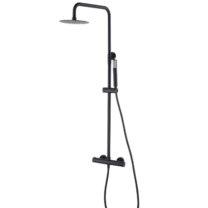 Conjunto termostático ducha MONZA negro mate - BTM039/NG - Imex