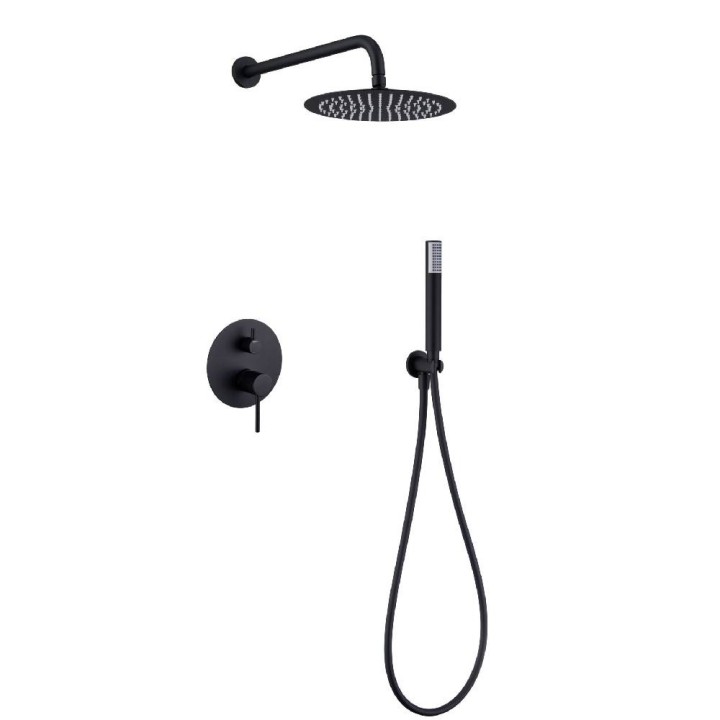 Kit monomando ducha empotrado 2-vías MONZA negro mate - GPM039/NG 1