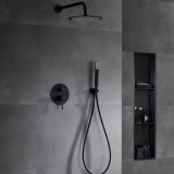 Kit monomando ducha empotrado 2-vías MONZA negro mate - GPM039/NG 2