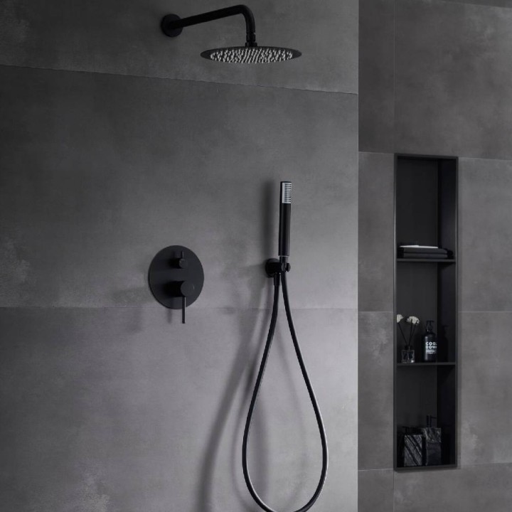 Kit monomando ducha empotrado 2-vías MONZA negro mate - GPM039/NG 2