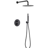 Kit termostático ducha empotrado 2-vías MONZA negro mate - GTM039/NG 1