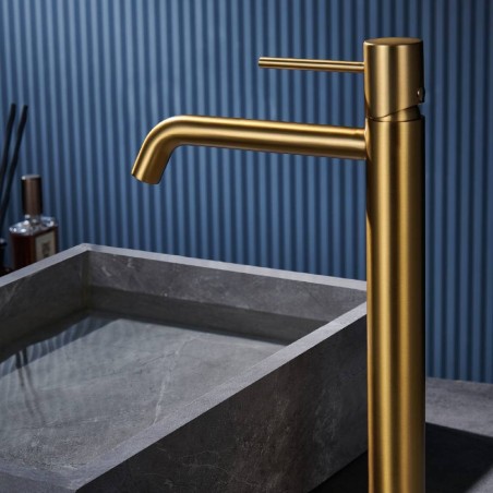 Monomando lavabo alto MONZA oro cepillado - BDM039-3OC
