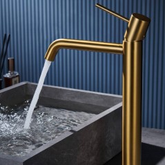 Monomando lavabo alto MONZA oro cepillado - BDM039-3OC - Imex