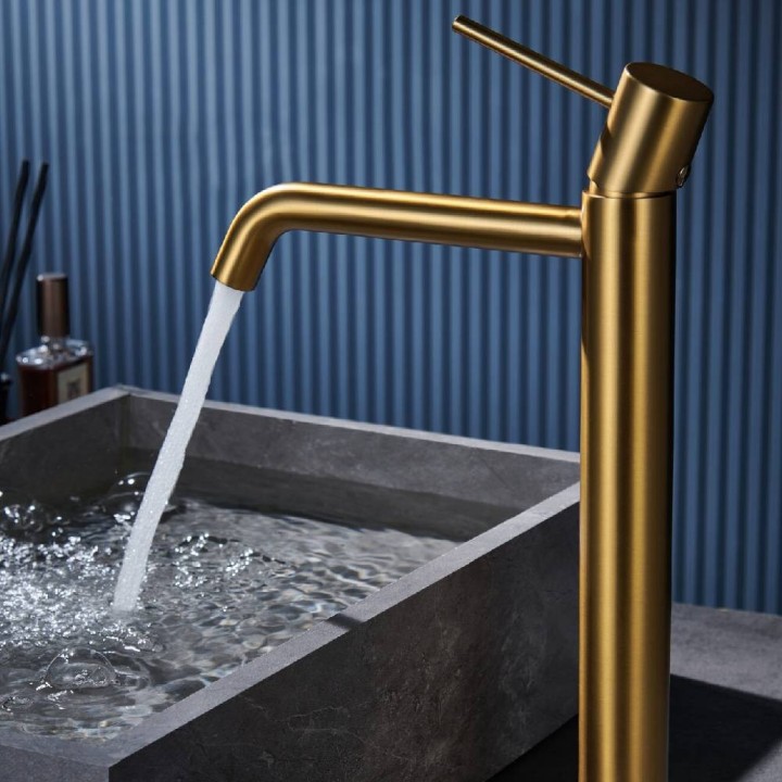 Monomando lavabo alto MONZA oro cepillado - BDM039-3OC 3