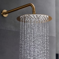 Kit monomando ducha empotrado 2-vías MONZA oro cepillado - GPM039/OC - Imex