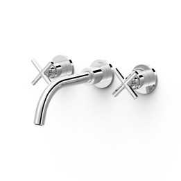 Bimando lavabo empotrado MONTBLANC-TRES cromo - 2833000* 1