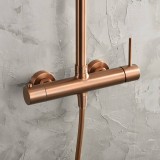 Conjunto monomando ducha MONZA oro rosa cepillado - BDM039/ORC 3