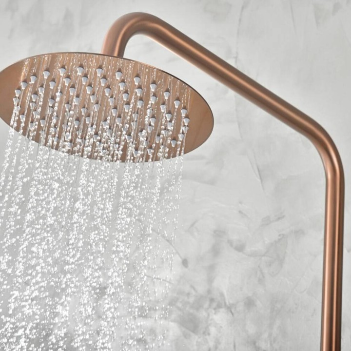 Conjunto monomando ducha MONZA oro rosa cepillado - BDM039/ORC 4