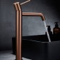 Monomando lavabo alto MONZA oro rosa cepillado - BDM039-3ORC