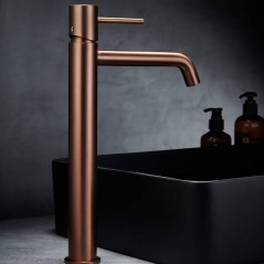 Monomando lavabo alto MONZA oro rosa cepillado - BDM039-3ORC - Imex